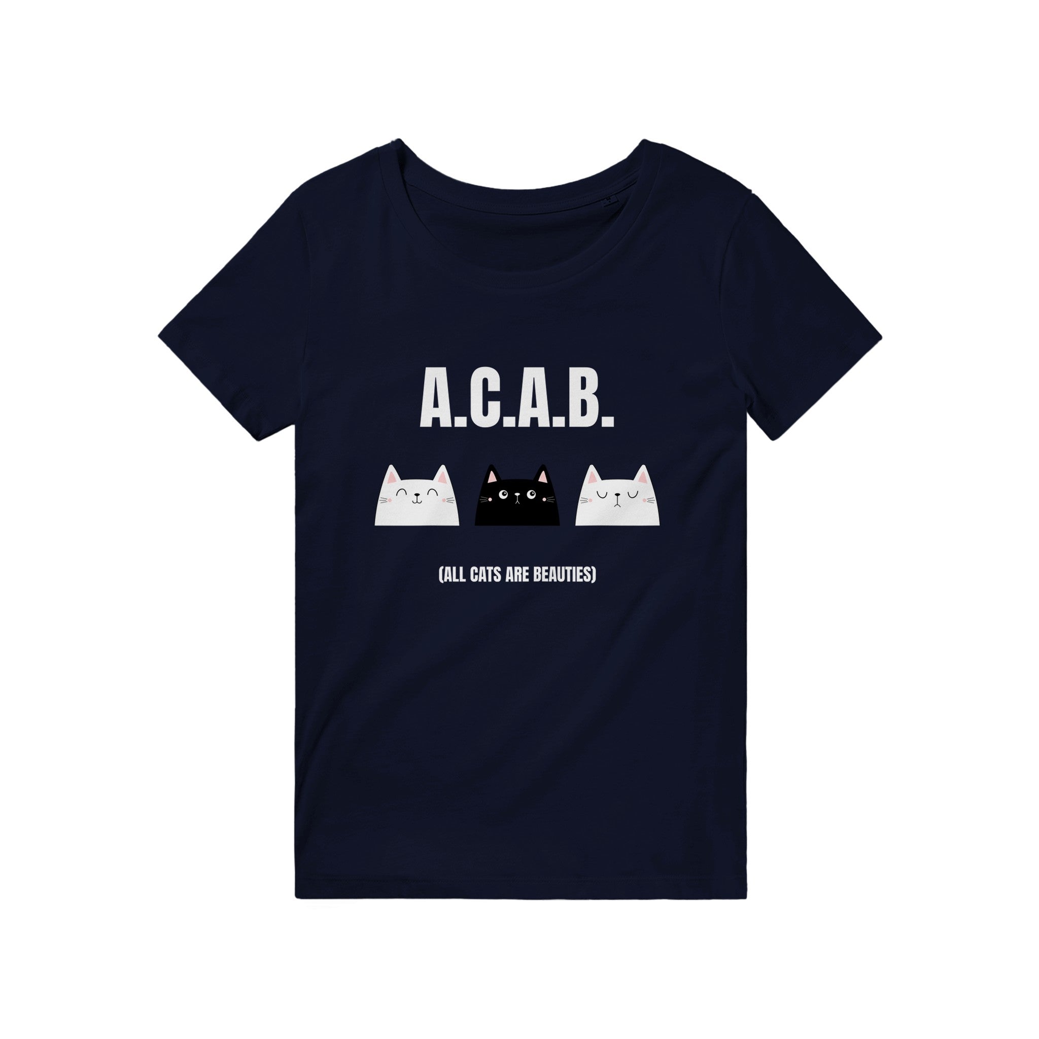 ACAB All Cats Are Beauties Cat Illustration Women s Relaxed T Sh