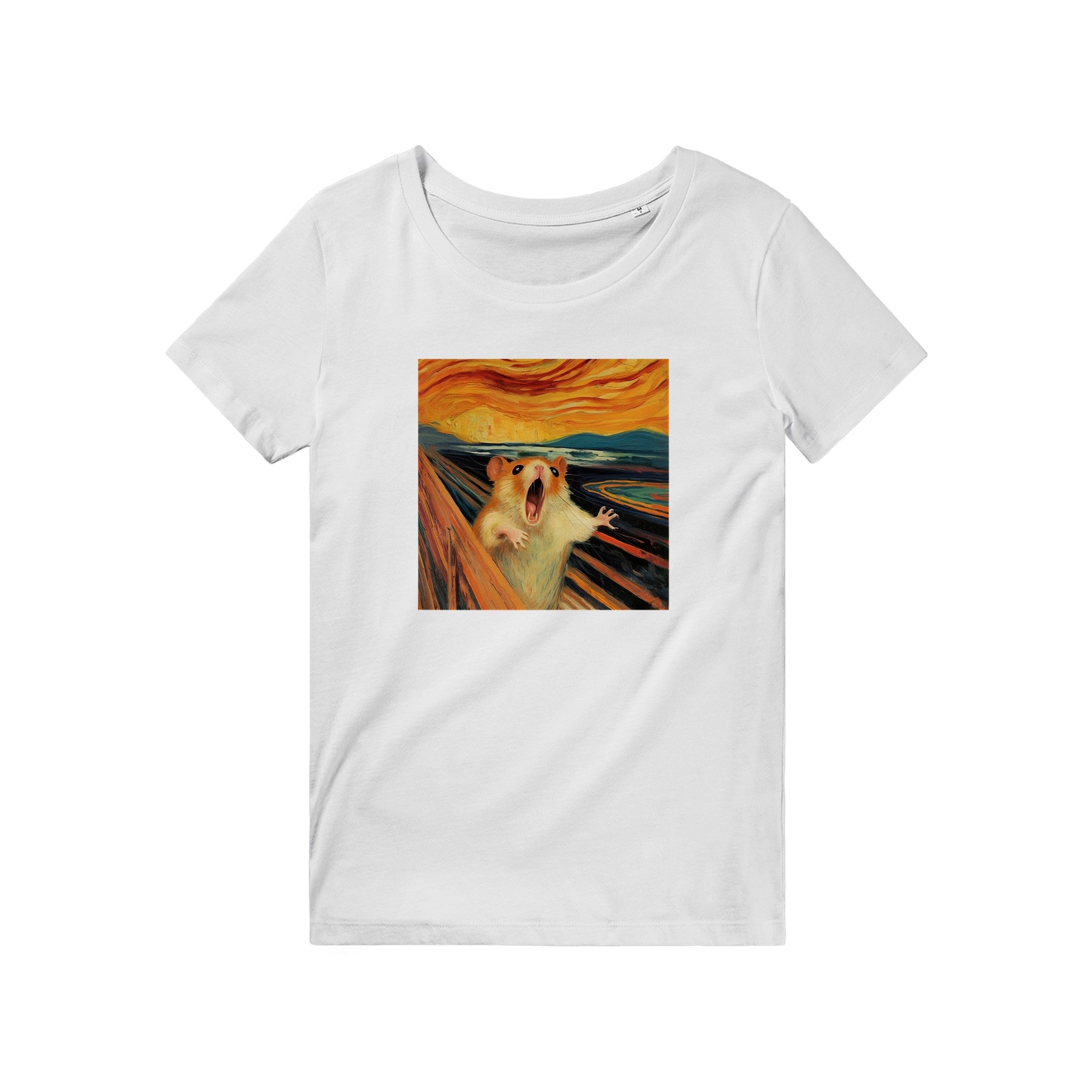 The Hamster Scream - Edvard Munch - Kunst - Unisex-Bio-Baumwoll-T-Shirt