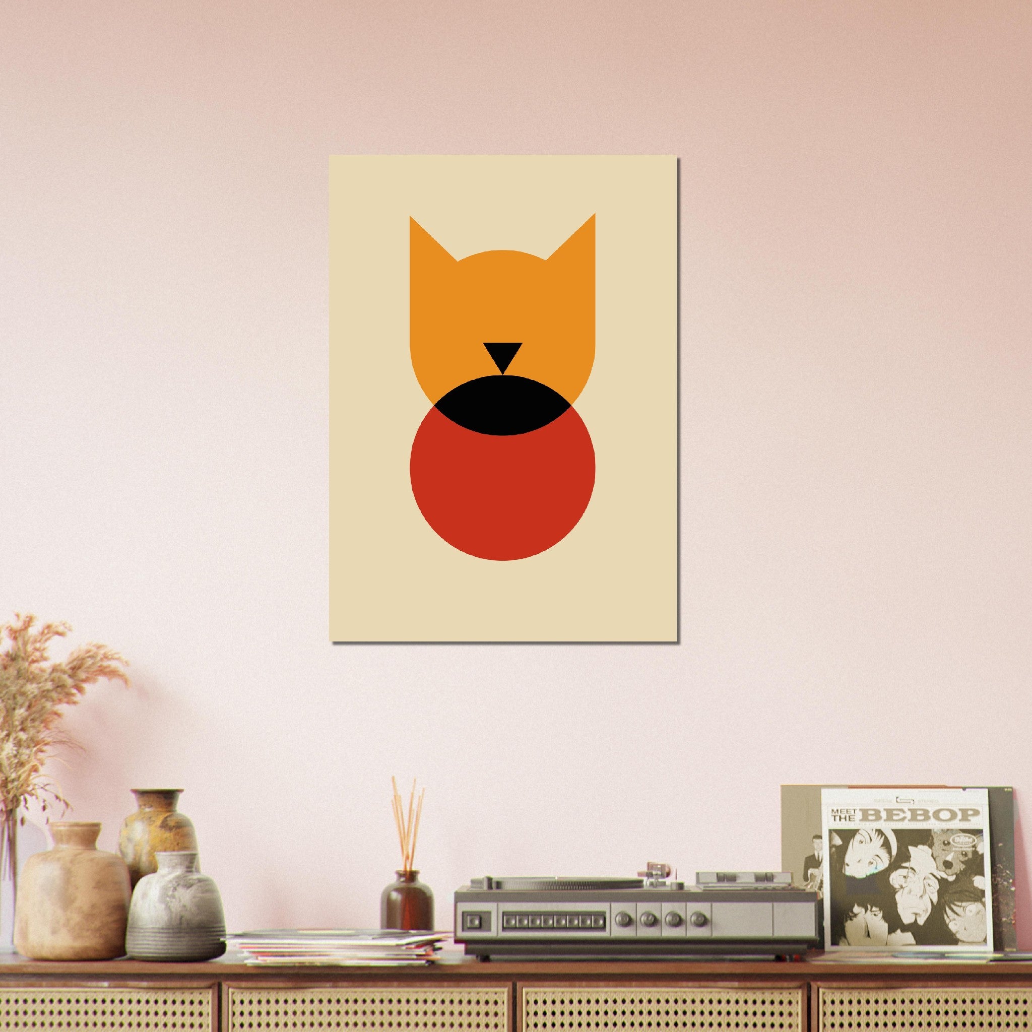 Katze - abstrakte Form - Premium Poster (matt) 200g/m2
