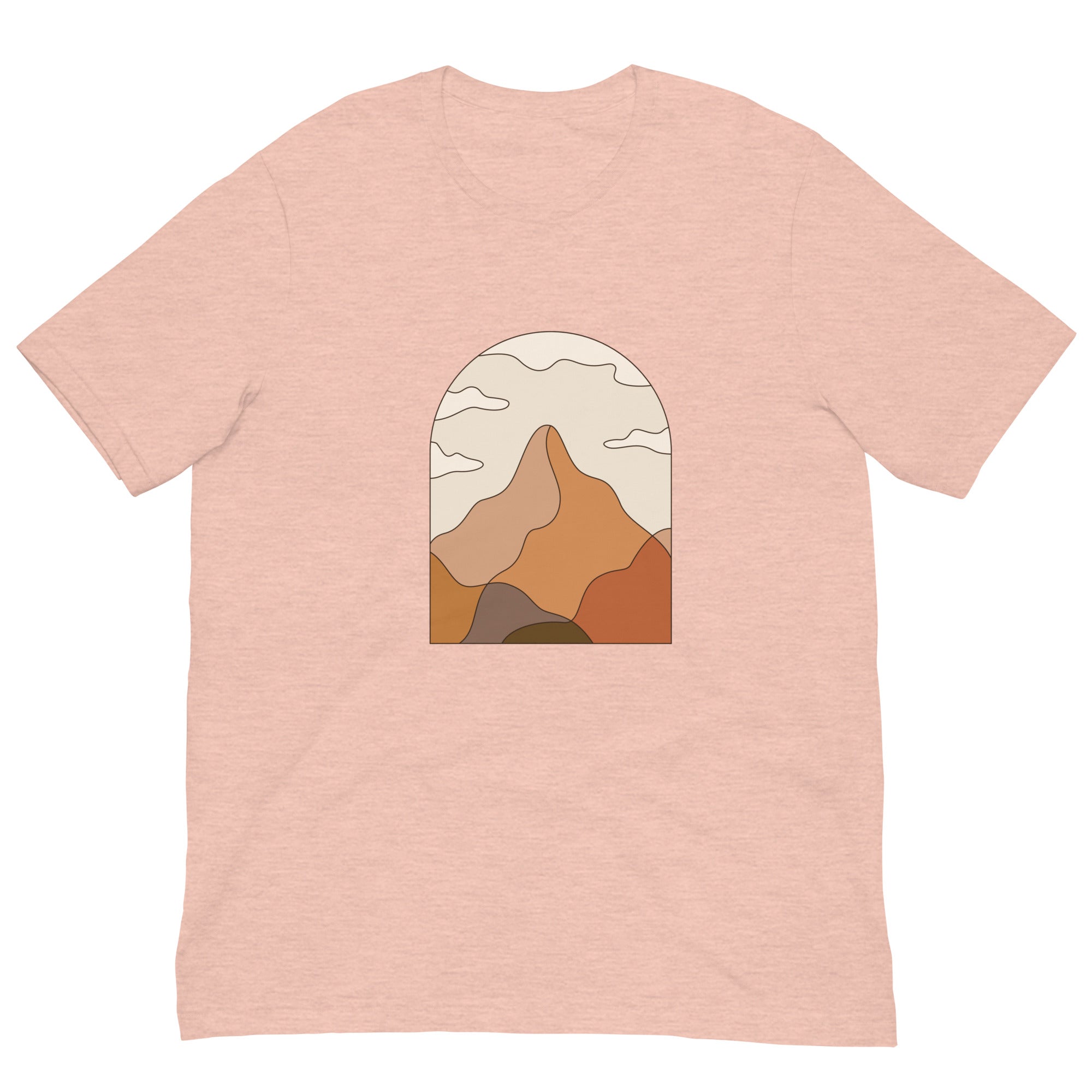 Camiseta básica unisex paisaje boho - ilustración -